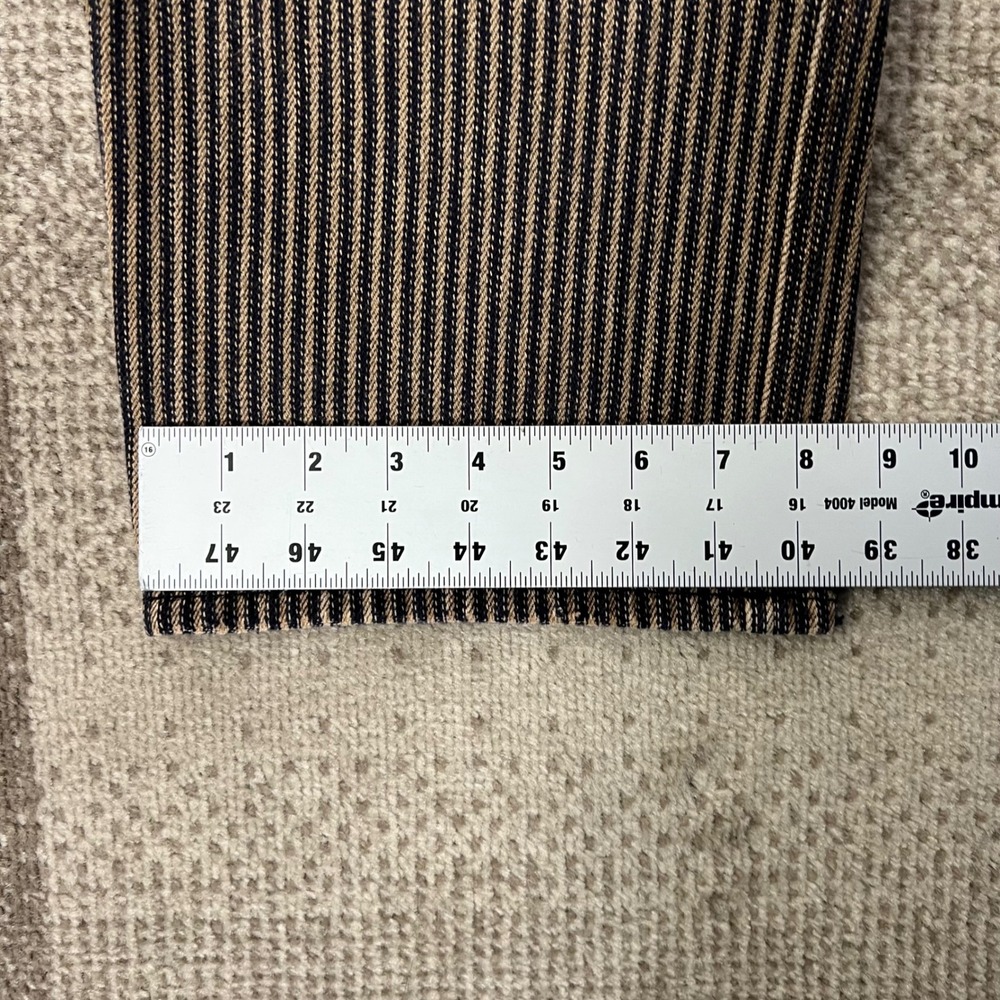 Vintage Armani Exchange Women 30 Hickory Stripe Railroad Straight Leg Jean Brown - Picture 7 of 8